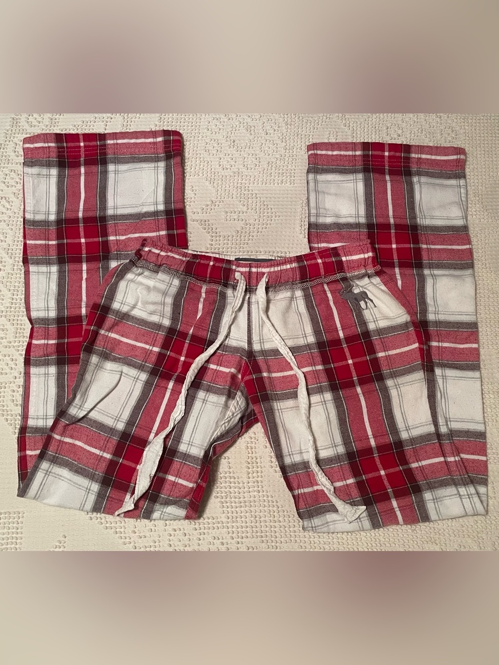 Vintage Abercrombie & Fitch Women’s Fleece Pajama Pants - Small (Y2K)